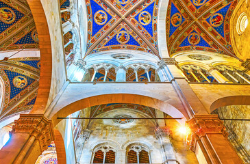 The beautiful interior of Lucca Duomo, Italy