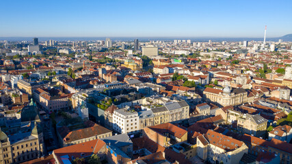 Obraz premium Aerial view of Zagreb