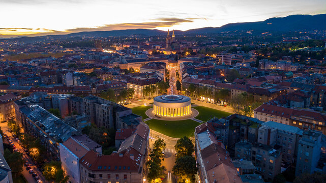 Aerial view of Zagreb