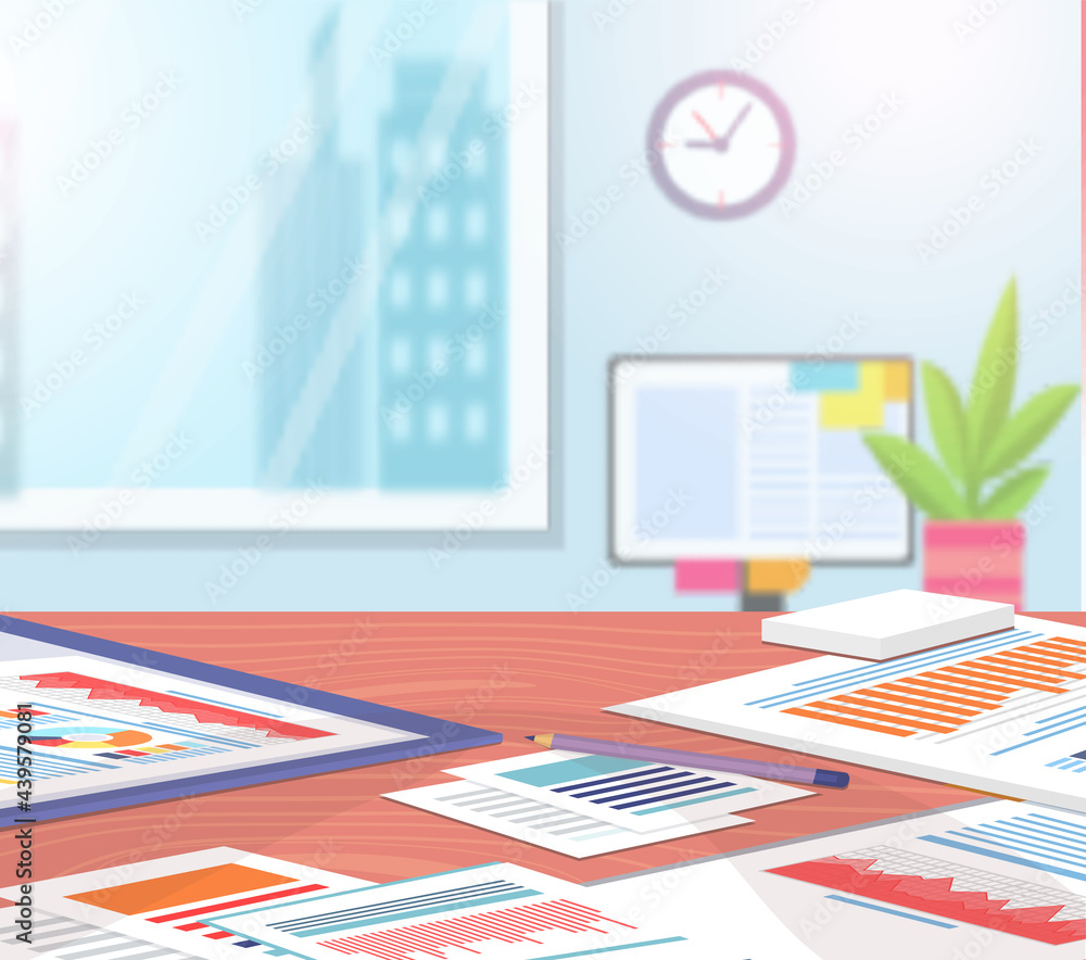 Poster visualize with business analytics. work with statistical data analysis, changing indicators. analyze