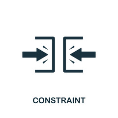 Constraint icon. Simple creative element. Filled monochrome Constraint icon for templates, infographics and banners