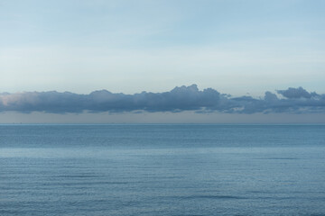 Pictures of blue sky and ocean in the afternoon.