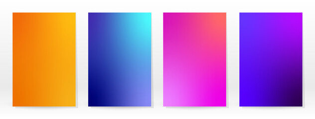 Fototapeta premium Minimal Poster. Pastel Soft. Rainbow Gradient Set.