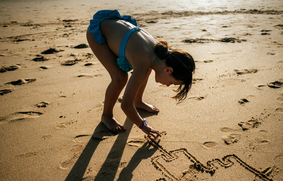 Little girl on the beach