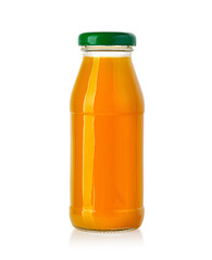 Fototapeta na wymiar juice in glass bottle isolated on white