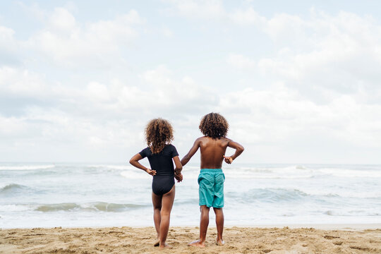 Young Siblings in the Beach