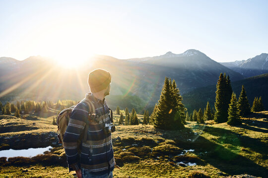 Man hiking in Colorado state