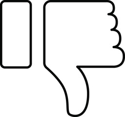 dislike line icon vector illustration
