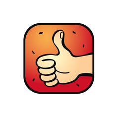 vector thumbs up logo