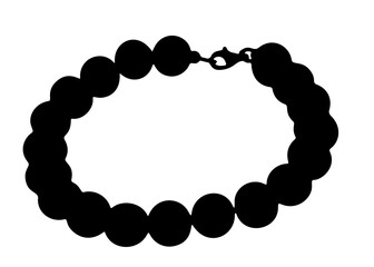 Beads are large for women. Vector image.