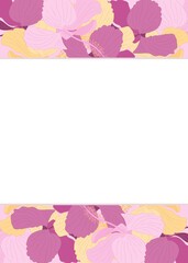 summer frame with hibiscus flowers