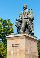 Monument to Hovhannes Tumanyan (1869-1923) in Yerevan. Armenian poet and writer, public figure. National Poet of Armenia.
