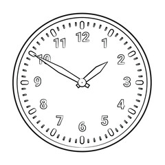 Classic clock face vector illustration