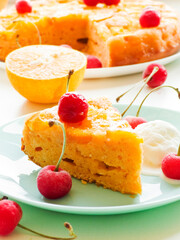 Orange upside down cake