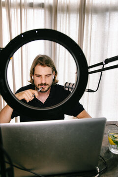 Male Digital Nomad at Work