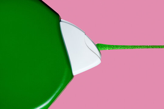 green liquid soap