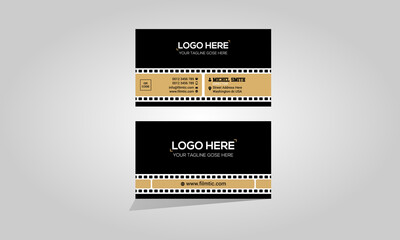 film company vector business card