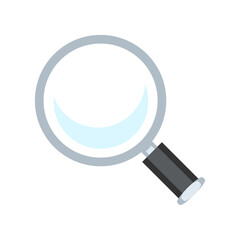 Search icon. Magnifying glass icon, vector loupe or loupe sign. Illustration.