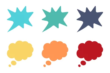 Gardinen Thought icon, speech bubbles, icon set. Vector illustration. © Andrii