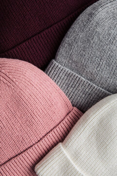 Flatlay of hats
