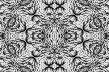 Black and White Mosaic Intricate Seamless Pattern