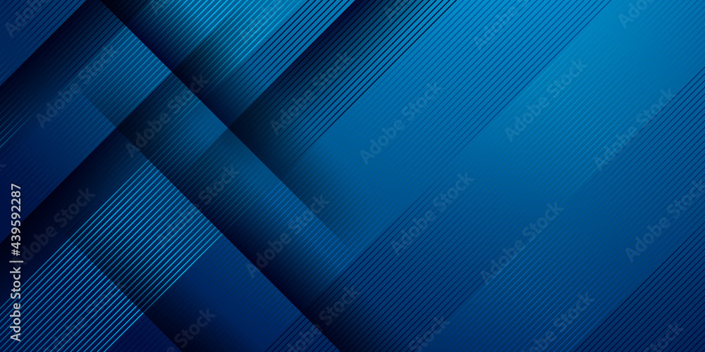 Aufkleber simple minimal 3d dark blue abstract business presentation background with light stripes and overlap