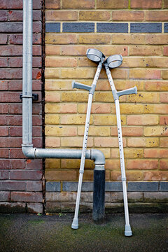 A pair of crutches