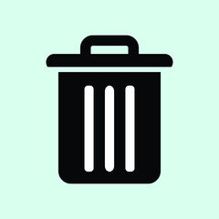 Delete icon vector, Trash can, bin, Garbage sign isolated. Trendy Flat style for graphic design, Web site, UI. - Vector