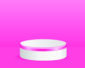 Minimal modern round product display and presentation. 3d rendering