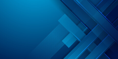 Naklejka premium Modern dark blue vector abstract, science, futuristic, energy technology concept vector. Digital image of light rays, stripes lines with blue light, speed and motion blur over dark blue background 