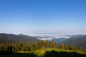 Obraz premium Mountains in summer. Outdoor wonderland or hiking scenery background