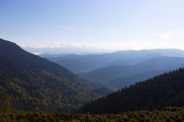 Fototapeta na wymiar Mountains in summer. Outdoor wonderland or hiking scenery background