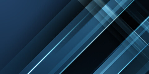 Obraz premium Blue abstract background with glowing dots 3d luxury style. Blue abstract light stripes background. Abstract blue background poster with dynamic. technology network Vector illustration. 