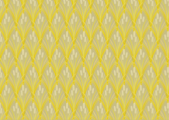 Obraz premium 麦の穂のパターン リピートグリッド