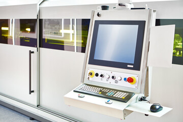 Control panel for laser cutting system