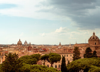 Fototapeta na wymiar The roofs of Rome