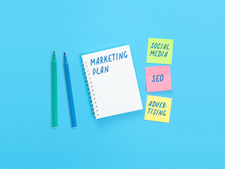 Handwriting text Marketing plan