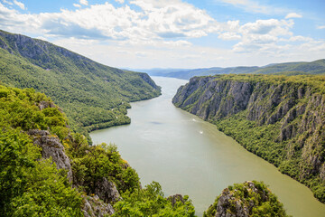 Fototapeta na wymiar gorge on the Danube river Beautiful view Nature landscape