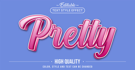 Editable text style effect - Pretty text style theme.