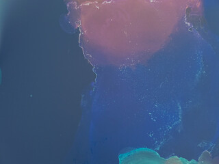 Hand-painted Splash.  Closeup Cobalt Backdrop.