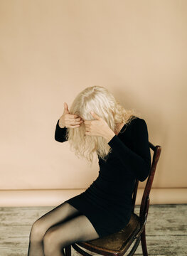 Transgender model in studio