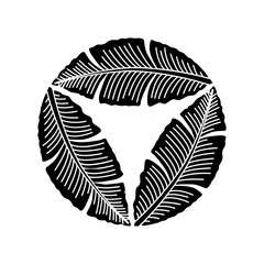 芭蕉紋・三つ追い芭蕉（みつおいばしょう） © minya