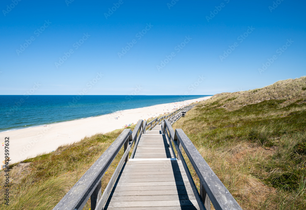 Wall mural way to the beach, sylt, schleswig-holstein, germany