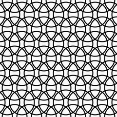 Vector connected circles. Geometric and seamless pattern with rings.