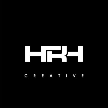 HRH Letter Initial Logo Design Template Vector Illustration