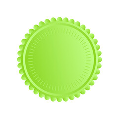 green button with label