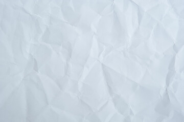 Texture of white recycle crumpled paper, copy space for text.