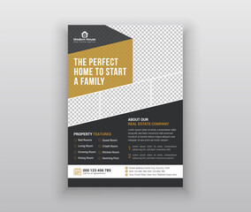 Real estate Business Flyer, poster, brochure cover design layout template
