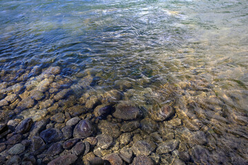 Stones in the mountain river