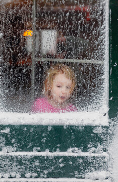 Rosalie Watching Snow (4 years old)